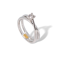 Anello solitario Recarlo ZL554/020 in oro 18k e diamanti naturali Donna  - ZL554/020
